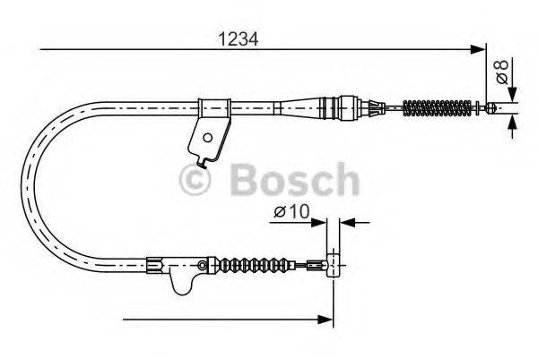 BOSCH 1987477816 Трос, стоянкова гальмівна система