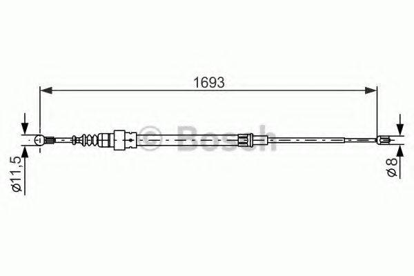 BOSCH 1987477817 Трос, стоянкова гальмівна система