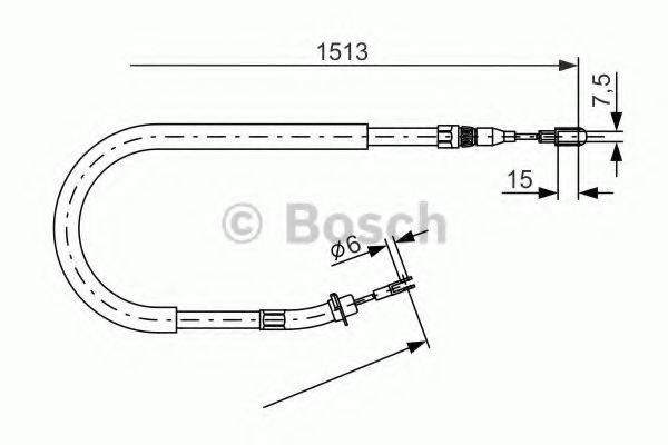 BOSCH 1987477852 Трос, стоянкова гальмівна система