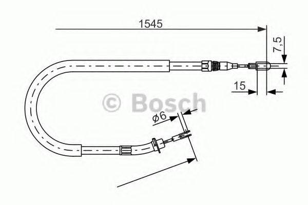 BOSCH 1987477857 Трос, стоянкова гальмівна система