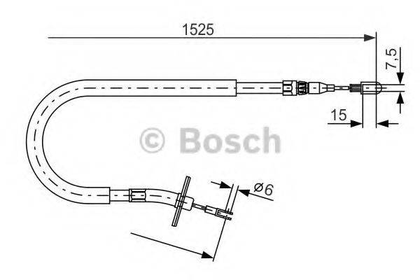 BOSCH 1987477858 Трос, стоянкова гальмівна система