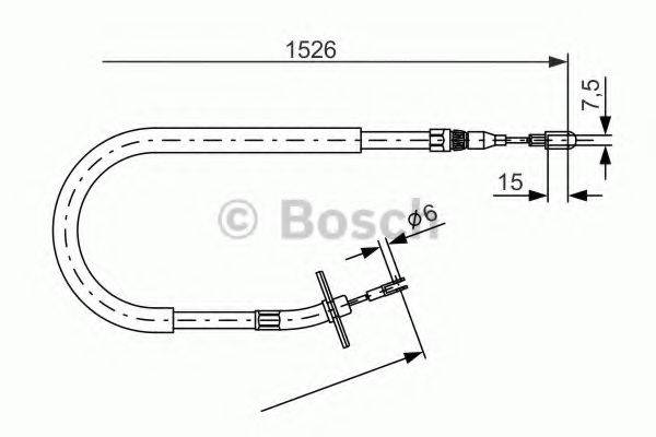 BOSCH 1987477859 Трос, стоянкова гальмівна система