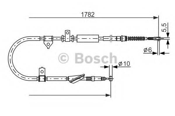 BOSCH 1987477889 Трос, стоянкова гальмівна система