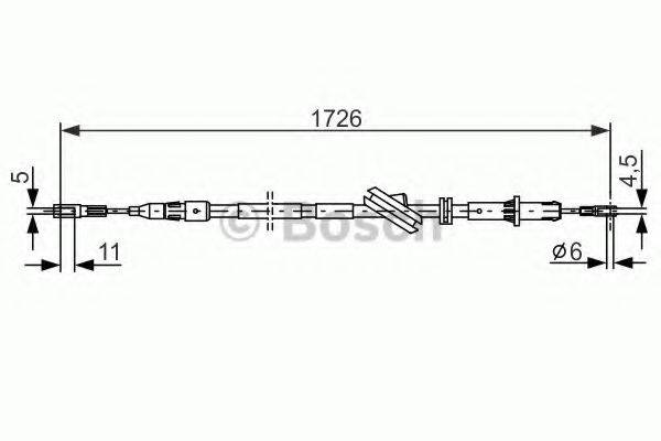 BOSCH 1987477897 Трос, стоянкова гальмівна система