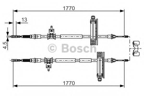 BOSCH 1987477931 Трос, стоянкова гальмівна система