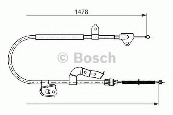 BOSCH 1987477951 Трос, стоянкова гальмівна система