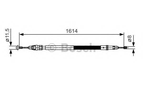 BOSCH 1987482007 Трос, стоянкова гальмівна система