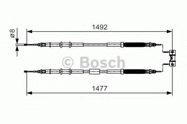 BOSCH 1987482038 Трос, стоянкова гальмівна система