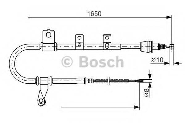 BOSCH 1987482074 Трос, стоянкова гальмівна система