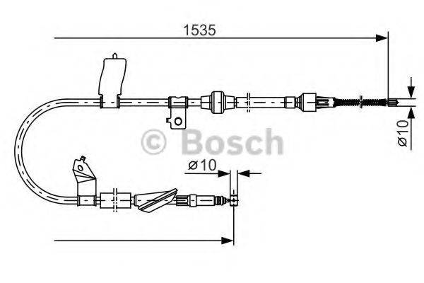 BOSCH 1987482085 Трос, стоянкова гальмівна система