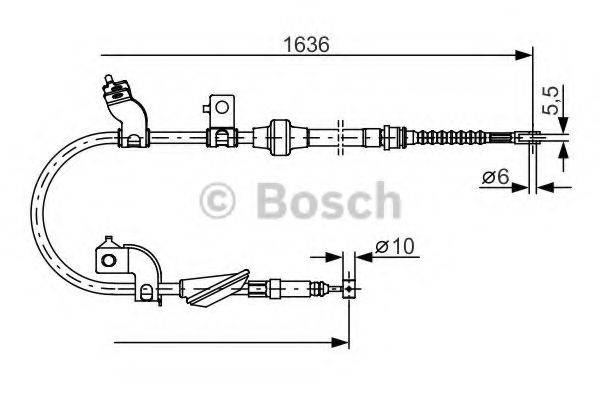 BOSCH 1987482120 Трос, стоянкова гальмівна система