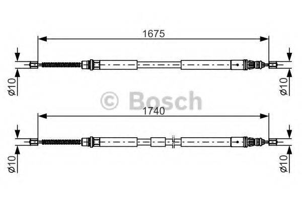 BOSCH 1987482144 Трос, стоянкова гальмівна система