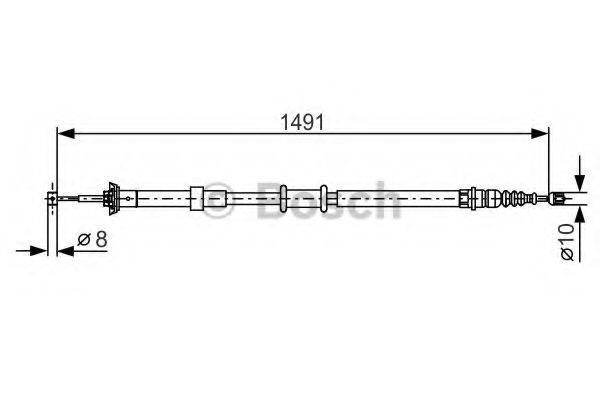 BOSCH 1987482202 Трос, стоянкова гальмівна система