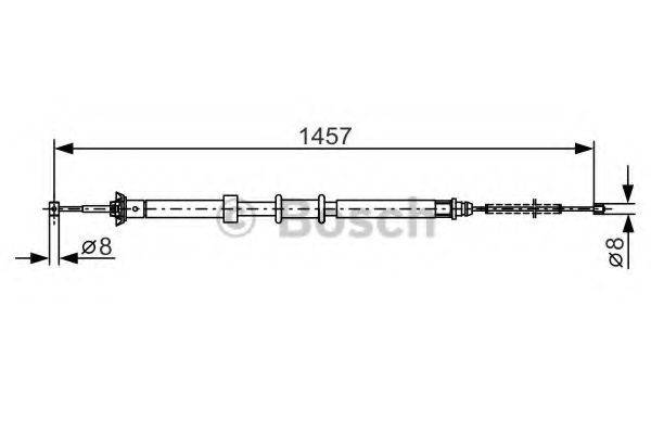 BOSCH 1987482236 Трос, стоянкова гальмівна система