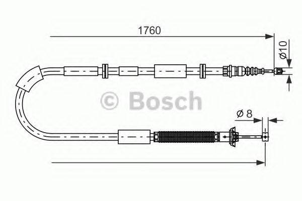 BOSCH 1987482239 Трос, стоянкова гальмівна система