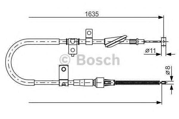 BOSCH 1987482258 Трос, стоянкова гальмівна система