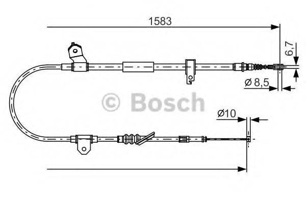 BOSCH 1987482296 Трос, стоянкова гальмівна система