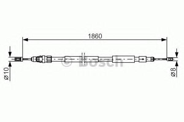 BOSCH 1987482319 Трос, стоянкова гальмівна система