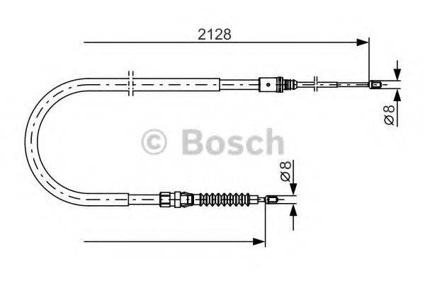 BOSCH 1987482324 Трос, стоянкова гальмівна система