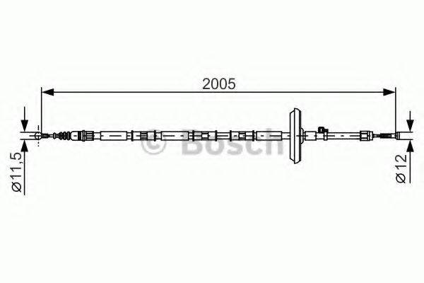BOSCH 1987482333 Трос, стоянкова гальмівна система
