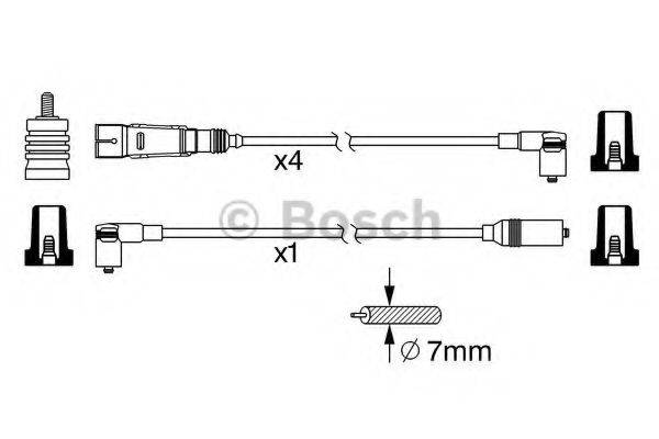 BOSCH 0986356372 Комплект дротів запалювання