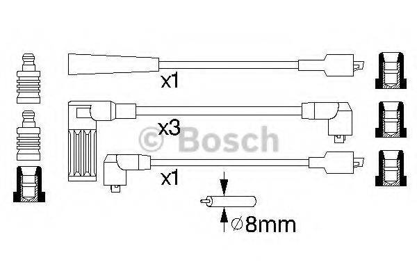 BOSCH 0986356737 Комплект дротів запалювання