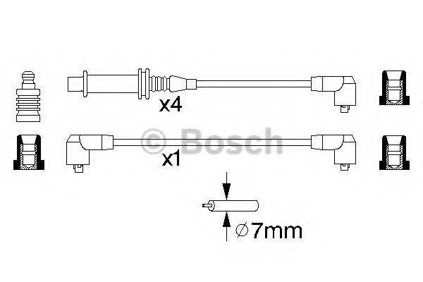 BOSCH 0986356825 Комплект дротів запалювання