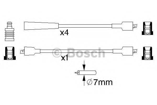 BOSCH 0986356861 Комплект дротів запалювання