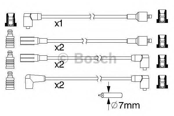 BOSCH 0986357073 Комплект дротів запалювання