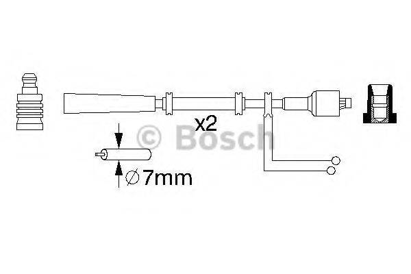 BOSCH 0986357080 Комплект дротів запалювання