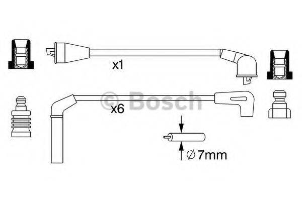 BOSCH 0986357248 Комплект дротів запалювання