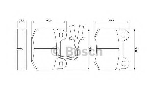 BOSCH 0986424029 Комплект гальмівних колодок, дискове гальмо