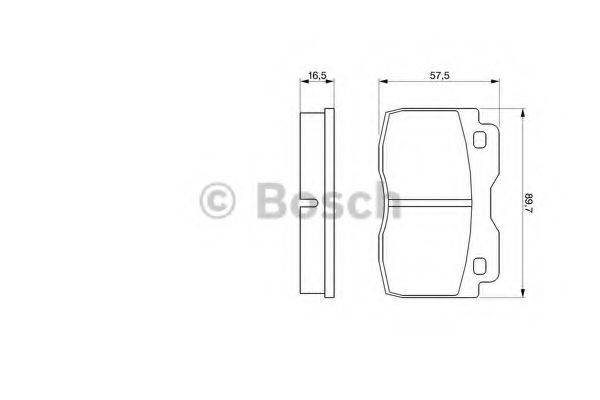 BOSCH 0986424047 Комплект гальмівних колодок, дискове гальмо