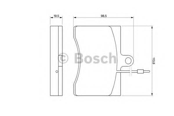 BOSCH 0986424069 Комплект гальмівних колодок, дискове гальмо