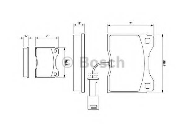 BOSCH 0986424152 Комплект гальмівних колодок, дискове гальмо