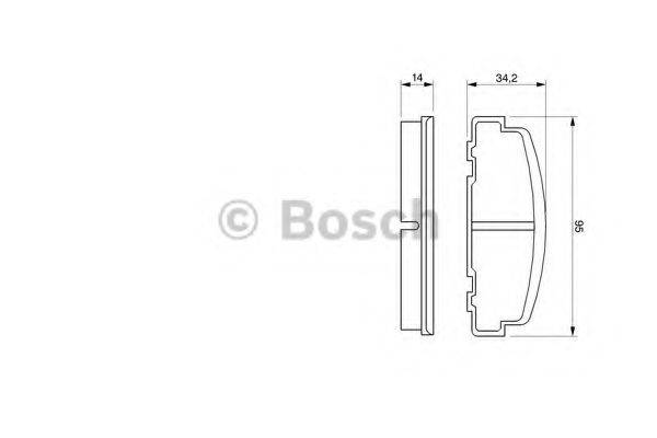 BOSCH 0986424181 Комплект гальмівних колодок, дискове гальмо