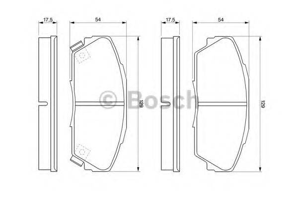 BOSCH 0986424260 Комплект гальмівних колодок, дискове гальмо