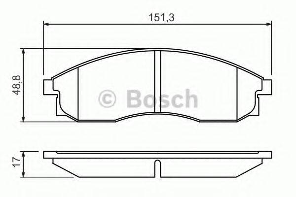 BOSCH 0986424340 Комплект гальмівних колодок, дискове гальмо