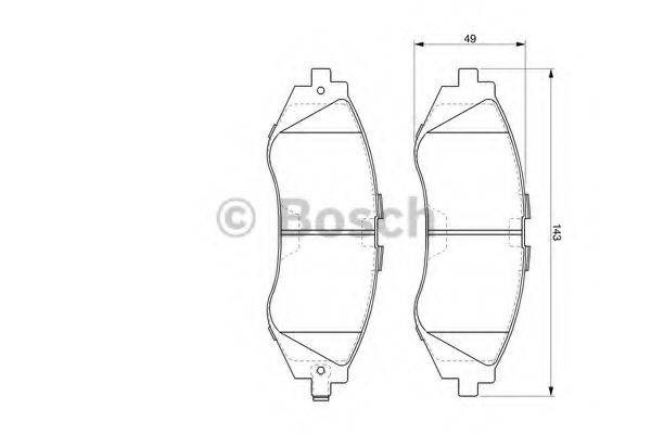 BOSCH 0986424474 Комплект гальмівних колодок, дискове гальмо