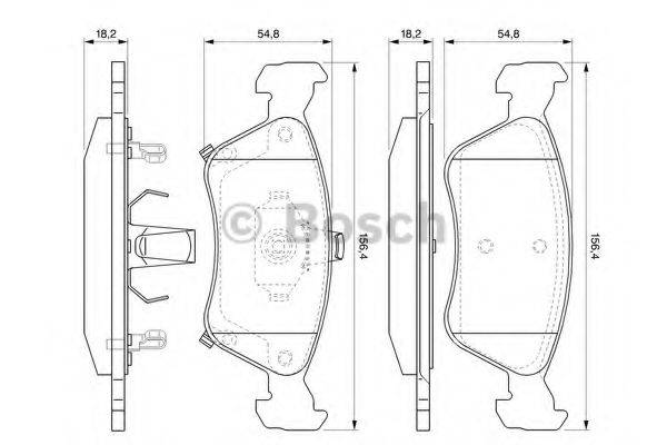 BOSCH 0986424560 Комплект гальмівних колодок, дискове гальмо