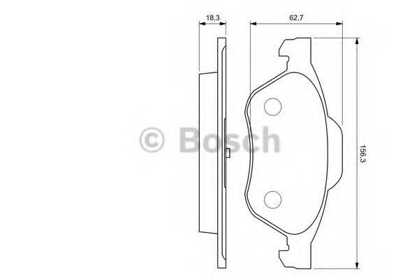 BOSCH 0986494034 Комплект гальмівних колодок, дискове гальмо