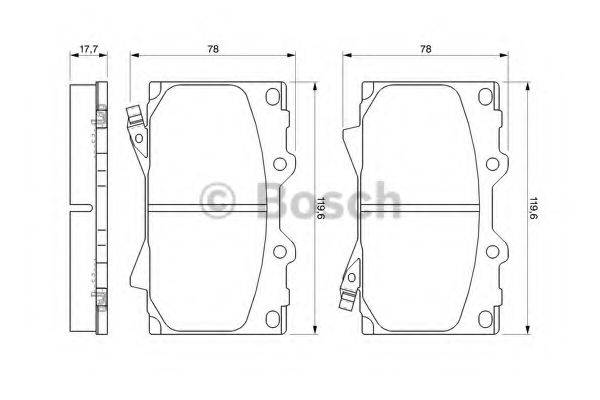 BOSCH 0986424640 Комплект гальмівних колодок, дискове гальмо