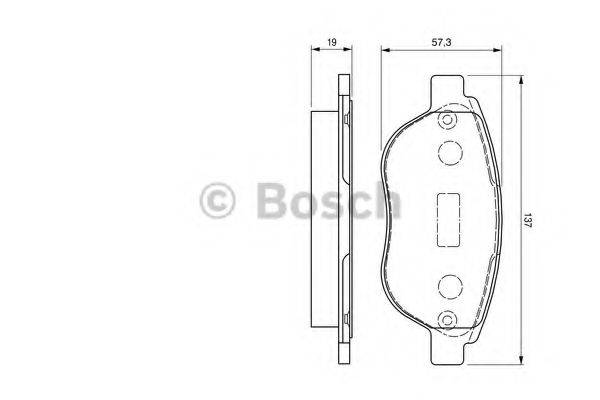 BOSCH 0986424659 Комплект гальмівних колодок, дискове гальмо