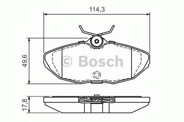 BOSCH 0986424702 Комплект гальмівних колодок, дискове гальмо