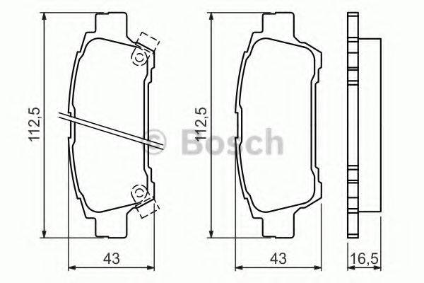 BOSCH 0986424762 Комплект гальмівних колодок, дискове гальмо