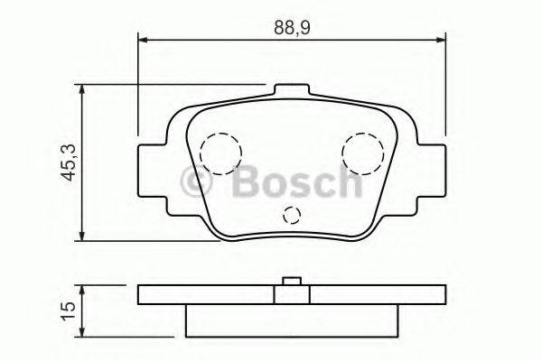 BOSCH 0986424800 Комплект гальмівних колодок, дискове гальмо