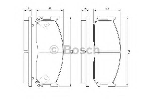 BOSCH 0986460020 Комплект гальмівних колодок, дискове гальмо