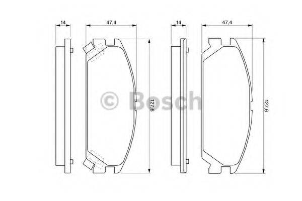 BOSCH 0986460936 Комплект гальмівних колодок, дискове гальмо