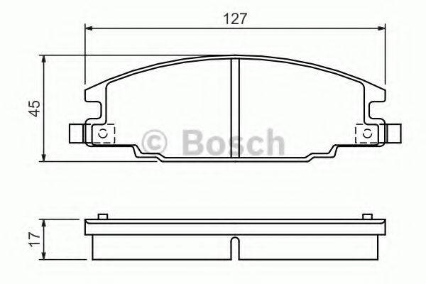 BOSCH 0986460960 Комплект гальмівних колодок, дискове гальмо