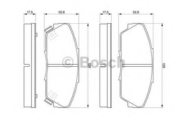 BOSCH 0986461125 Комплект гальмівних колодок, дискове гальмо